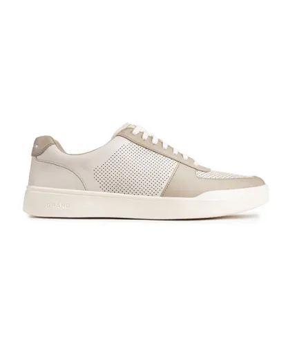 Cole Haan Mens Grand Cross Court Modern Tennis Trainers - Natural Leather