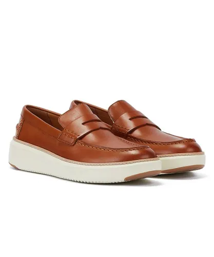Cole Haan Topspin Leather Mens Tan Loafers - Brown