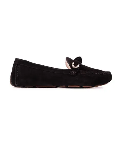 Cole Haan Womens Evelyn Bow Driver Shoes - Black