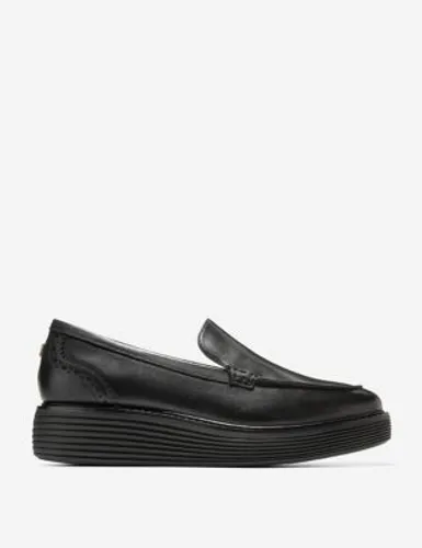 Cole Haan Womens OriginalGrand Platform Venetian Loafers - 4.5 - Black, Black,Brown,Gold