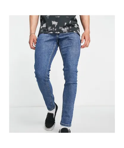 Collusion Mens x001 skinny jeans in blue mid wash - Sky Blue