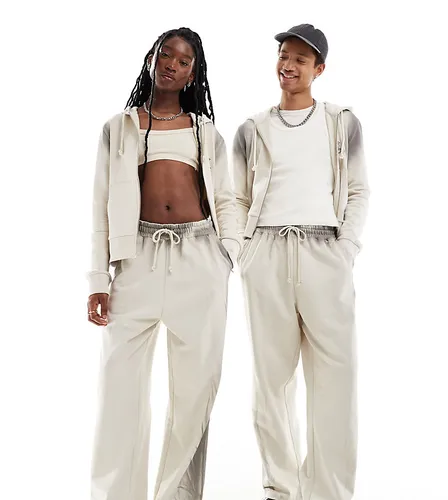 COLLUSION Unisex relaxed joggers in ombre grey wash co-ord