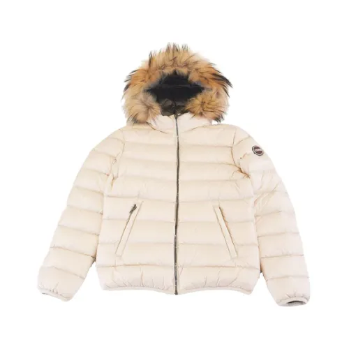 Colmar , Quilted Hooded Down Jacket ,Beige male, Sizes: