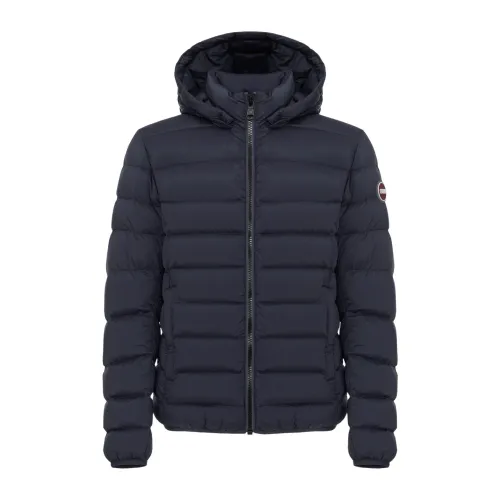 Colmar , Sporty Down Jacket With Detachable Hood ,Blue male, Sizes: