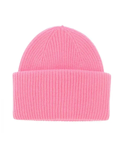 Colorful Standard Womens Accessories Merino Wool Beanie in Pink Wool (archived) - One