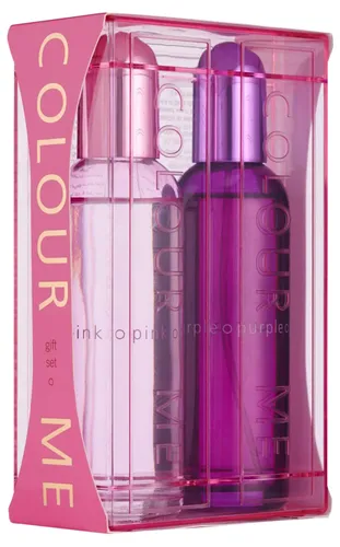 COLOUR ME Pink & Purple Perfume for Women. 2x100ml Eau de