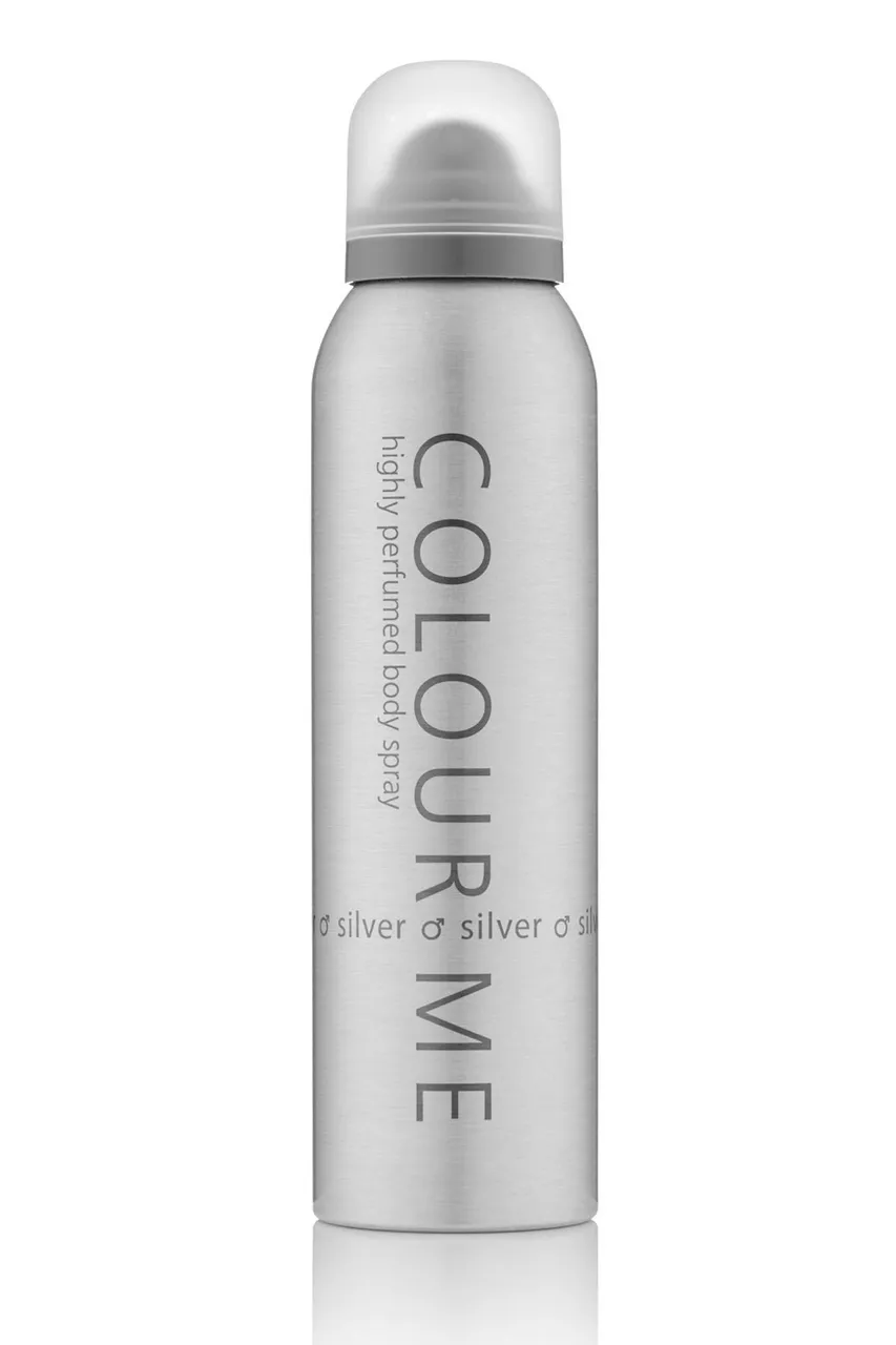 COLOUR ME Silver 150ml Body Spray Perfume for Men. Luxury