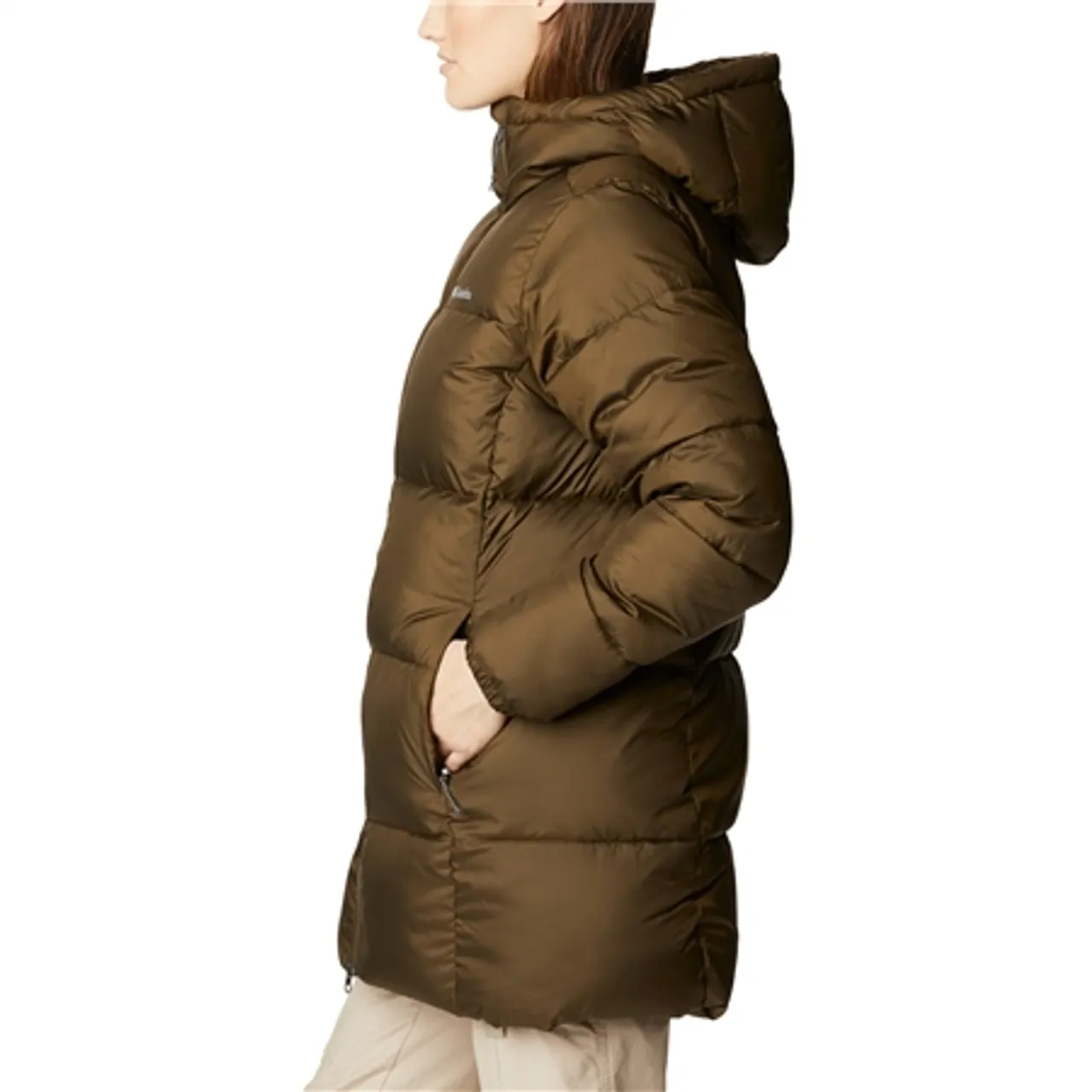 Columbia Puffect Mid Hooded Jacket - Olive Green