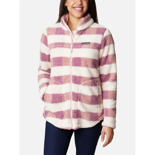 Columbia Womens Dusty Pink Multi Check West Bend Full Zip Jacket