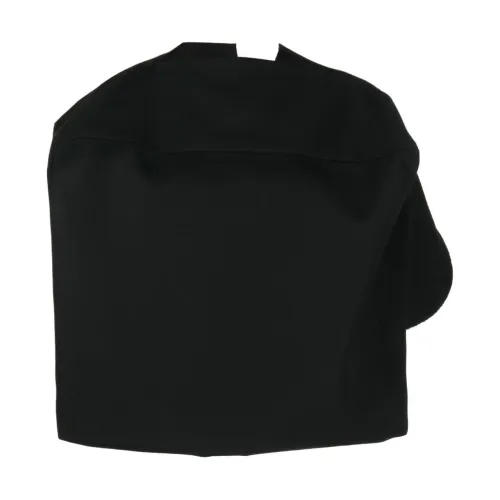 Comme des Garçons , Black Wool Cropped Top ,Black female, Sizes: