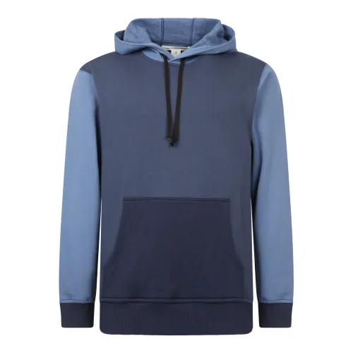 Comme des Garçons , Blue Cotton Hooded Sweatshirt ,Blue male, Sizes: