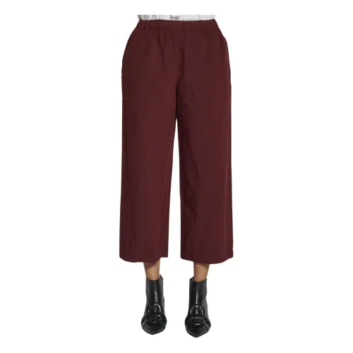 Comme des Garçons , Burgundy Drawstring Trousers ,Red female, Sizes: