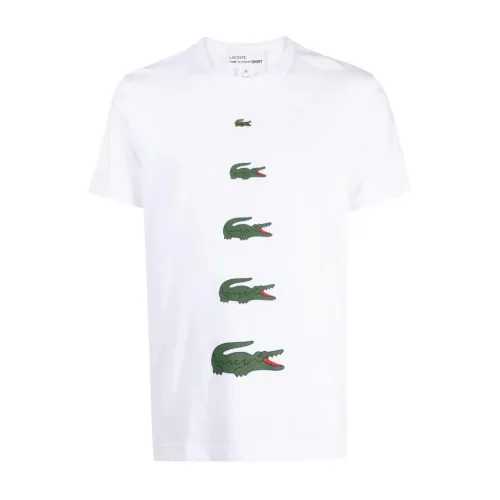 Comme des Garçons , Comme des Garçons x Lacoste Logo T-Shirt ,White male, Sizes: