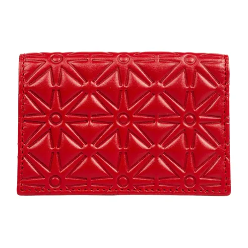 Comme des Garçons , Embossed No Zip Cardholder Sa640Eard ,Red male, Sizes: ONE SIZE