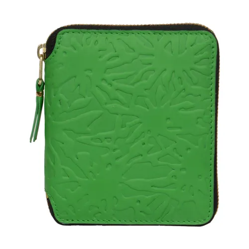 Comme des Garçons , Green Embossed Forest Wallets ,Green male, Sizes: ONE SIZE