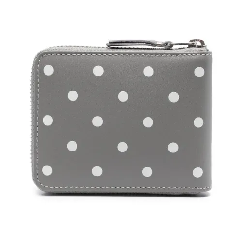 Comme des Garçons , Grey Wallet with Polka Dot Print ,Gray male, Sizes: ONE SIZE