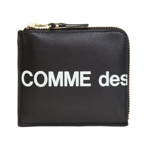 Comme des Garçons , Logo-printed Wallet with Zip Fastening ,Black female, Sizes: ONE SIZE