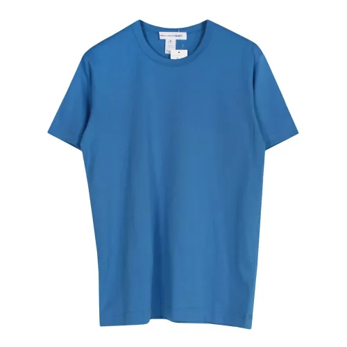 Comme des Garçons , Logo T-Shirt Blue - S ,Blue male, Sizes: