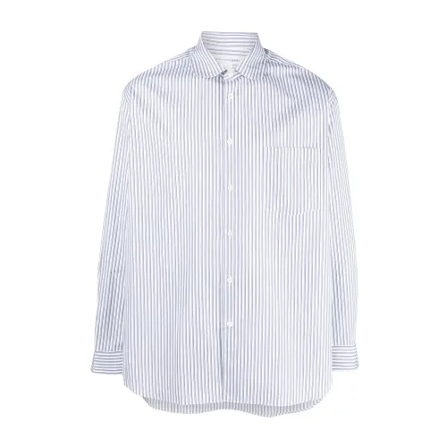 Comme des Garçons , Multicolored Striped Men`s Woven Shirt ,Multicolor male, Sizes: