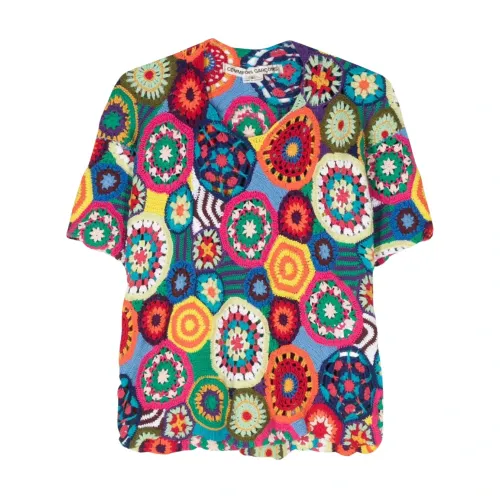 Comme des Garçons , Multicolour Crochet Knit Top ,Multicolor female, Sizes: