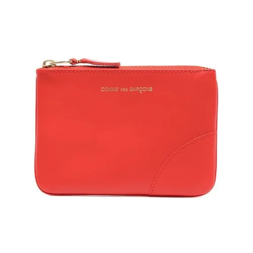 Comme des Garçons , Orange Leather Wallet with Embossed Logo ,Orange male, Sizes: ONE SIZE