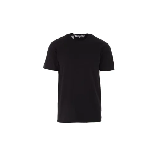 Comme des Garçons Play , Black T-shirt with Pixel Logo Patch ,Black male, Sizes: