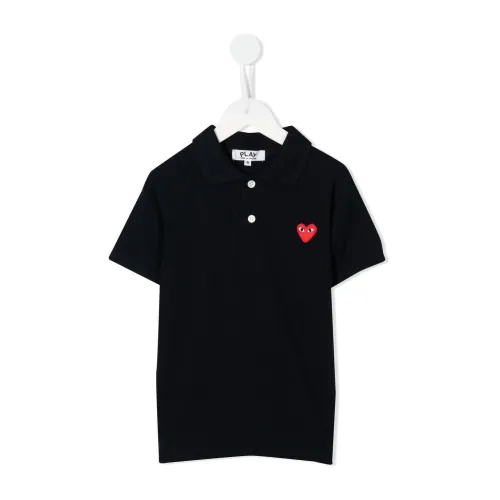 Comme des Garçons Play , Blue Embroidered Heart Polo ,Blue male, Sizes: