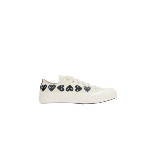 Comme des Garçons Play , White Low-Top Sneakers with Filip Pagowski Heart Print ,White female, Sizes: