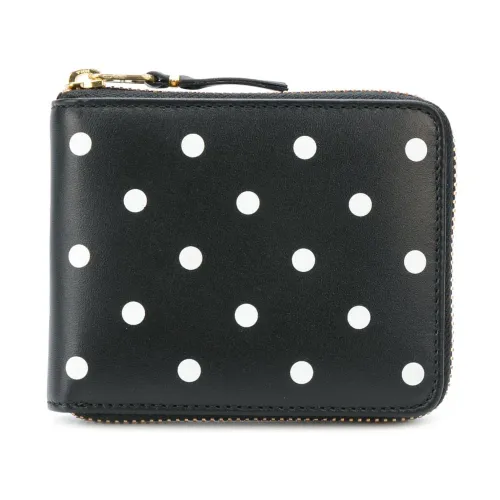 Comme des Garçons , Polka Dot Wallet with Multiple Card Slots ,Black male, Sizes: ONE SIZE