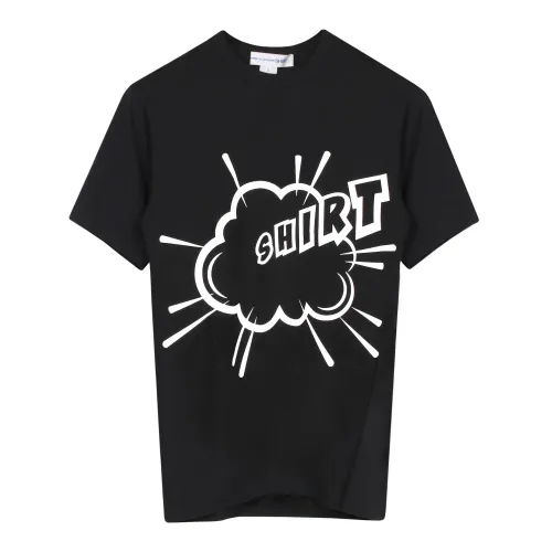 Comme des Garçons , Printed Graphic Cotton T-Shirt ,Black male, Sizes: