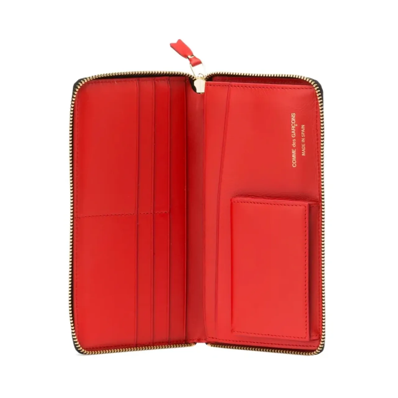 Comme des Garçons , Red Leather Logo Wallet ,Red male, Sizes: ONE SIZE