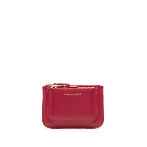 Comme des Garçons , Red U Wallet with Outside Pocket ,Red female, Sizes: ONE SIZE