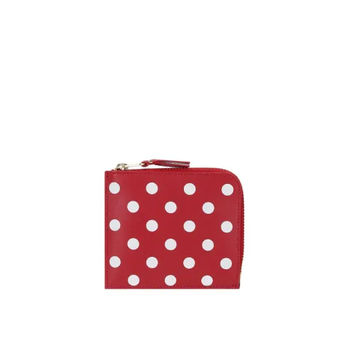 Comme des Garçons , Red Wallet with Polka Dot Print ,Red male, Sizes: ONE SIZE