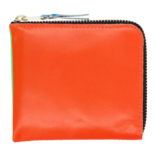 Comme des Garçons , Small Zip Wallet in Super Fluo Style ,Orange female, Sizes: ONE SIZE