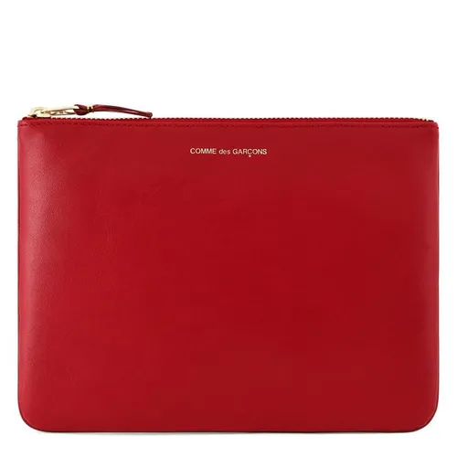 Comme Des Garcons Wallet Classic Embossed Clutch - Red