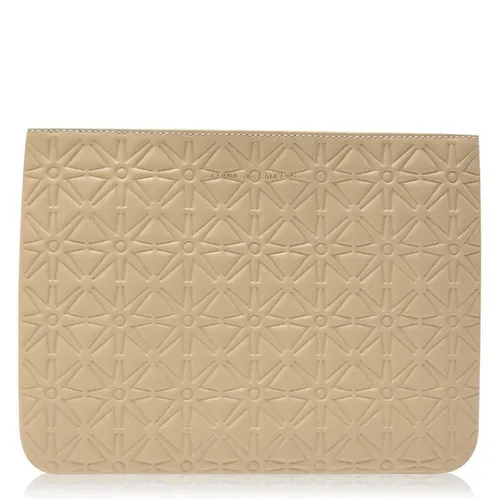 Comme Des Garcons Wallet Embossed Pouch - White