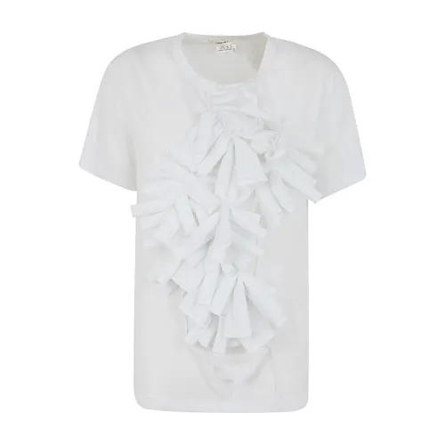 Comme des Garçons , White Women`s T-Shirt, Modern and Elegant ,White female, Sizes: