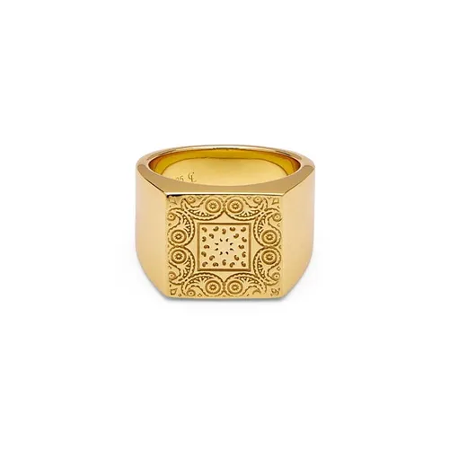COMMON LINES Bandana Signet Ring - Gold