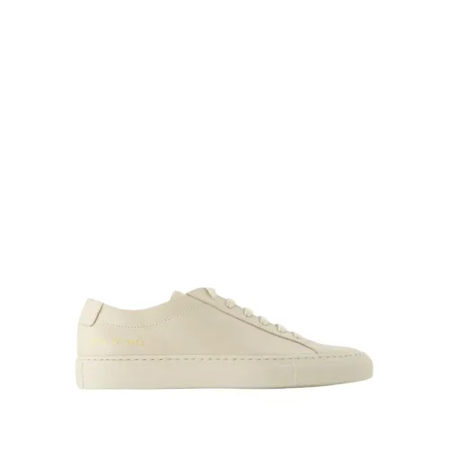 Common Projects , Beige Leather Low Sneakers ,Beige female, Sizes: