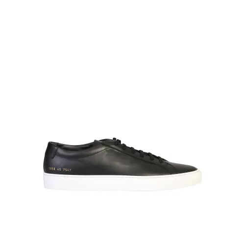 Common Projects , Leather Lace-up Sneakers ,Black male, Sizes: