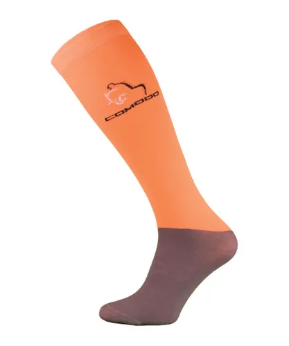 Comodo Womens - Ladies Microfibre Knee High Horse Riding Equestrian Socks - Orange Cotton