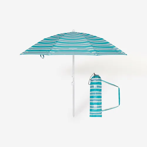 Compact Beach Umbrella 2 Person Upf 50+ - Paruv 160 Green Stripe