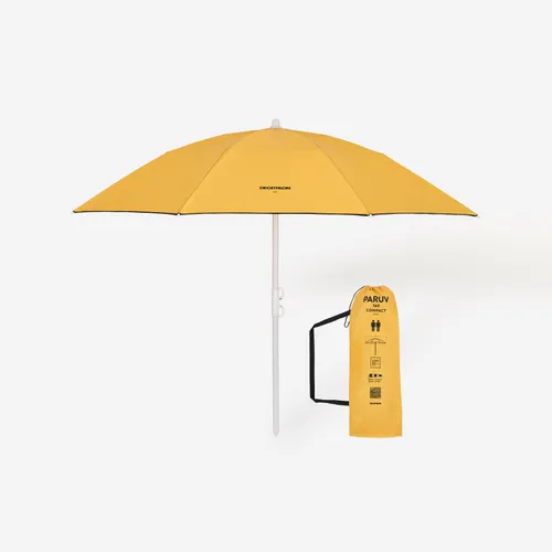 Compact Beach Umbrella 2 Person Upf 50+ - Paruv 160 Yellow Ochre
