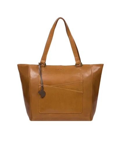 Conkca London Womens 'Monique' Dark Tan Leather Tote Bag - One Size