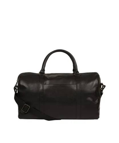 Conkca London Womens 'Orton' Black Leather Holdall - One Size