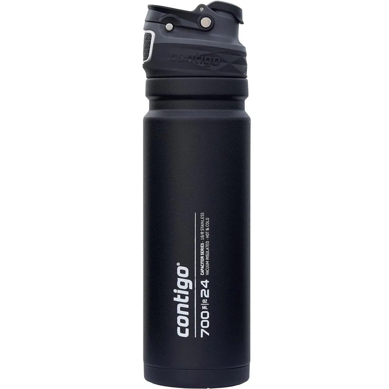 Contigo Freeflow Vacuum Insulated Water Bottle 700ml/24oz: Black Colou