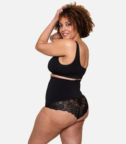 Conturve Black Lace High Waist Shaping Briefs New Look