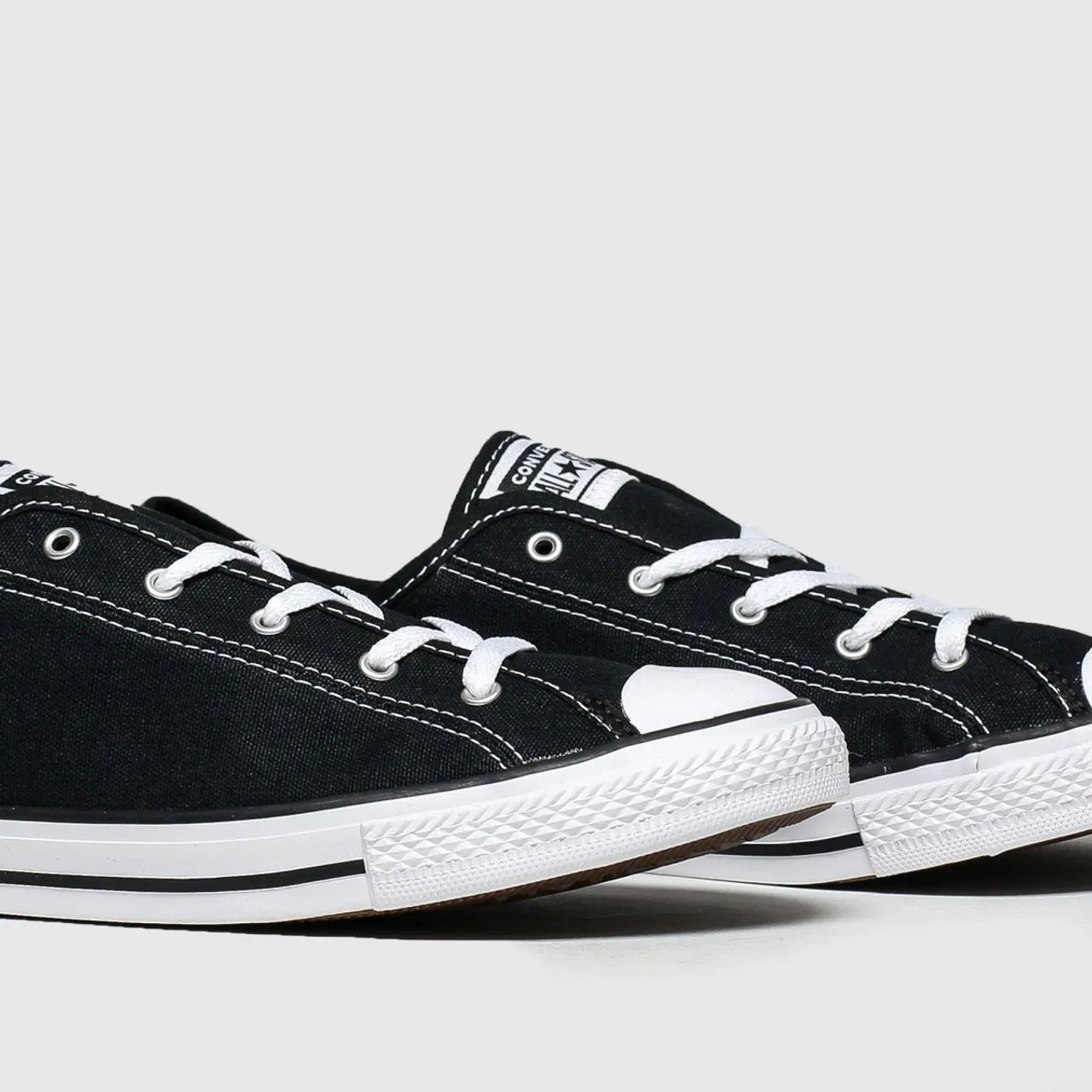 Converse All Star Dainty Gs Ox Trainers In Black & White
