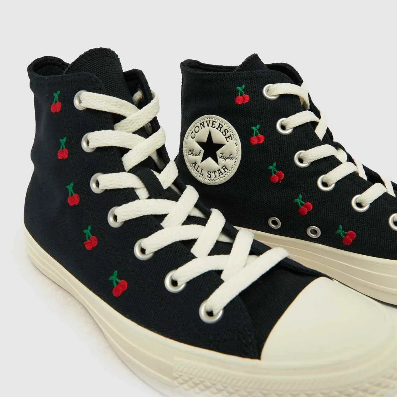 Converse all Star hi Cherries Trainers in Black & Red