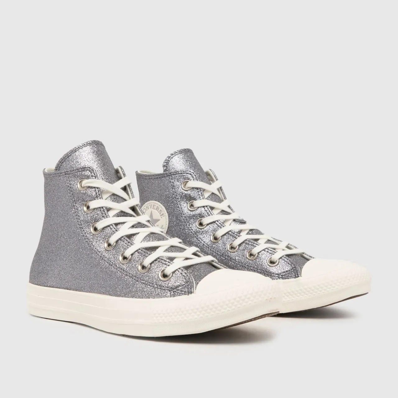 Converse All Star Hi Sparkle Trainers In Grey